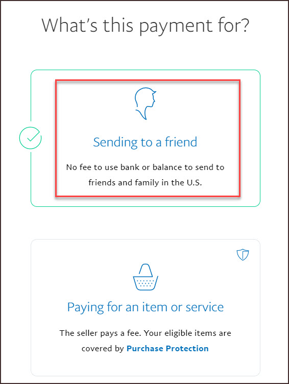 What's the difference between friends and family or goods and services payments? | PayPal RU