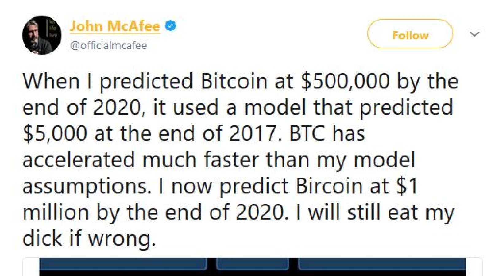 John McAfee Predicted That Bitcoin Would Be Trading at $, Today