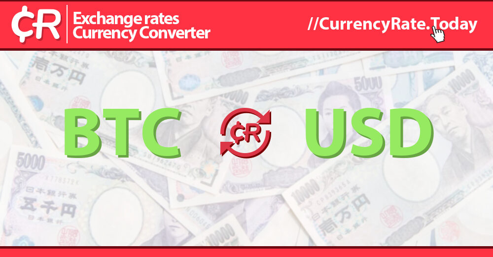 Convert 1 BTC to USD (1 Bitcoin to United States Dollar)