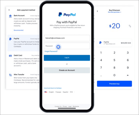 Log in to your PayPal account