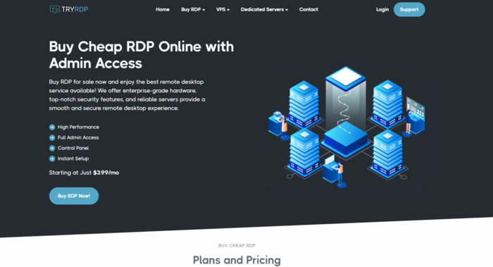 Buy RDP online - Cheap Windows VPS RDP with Full Admin Access