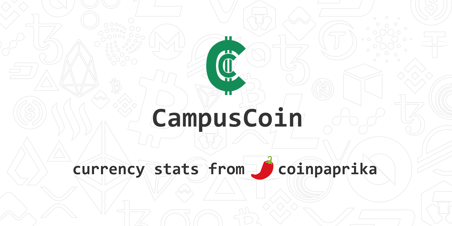 CampusCoin (CMPCO) live coin price, charts, markets & liquidity