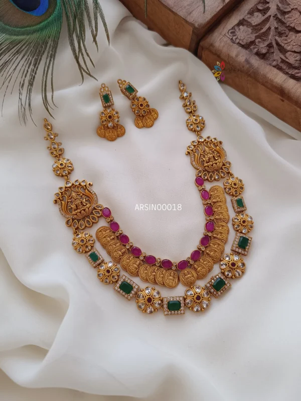 DREAMJWELL - Beautiful Antique Lakshmi Coin Necklace Set-dj – dreamjwell