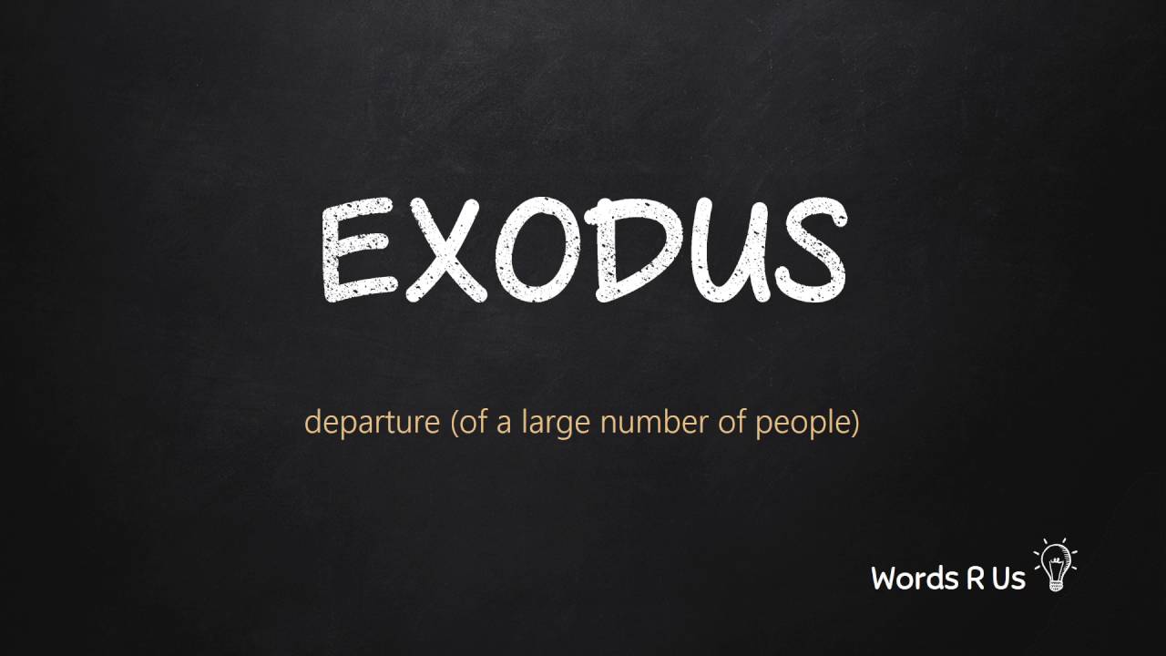 Exodus Definition & Meaning - Merriam-Webster