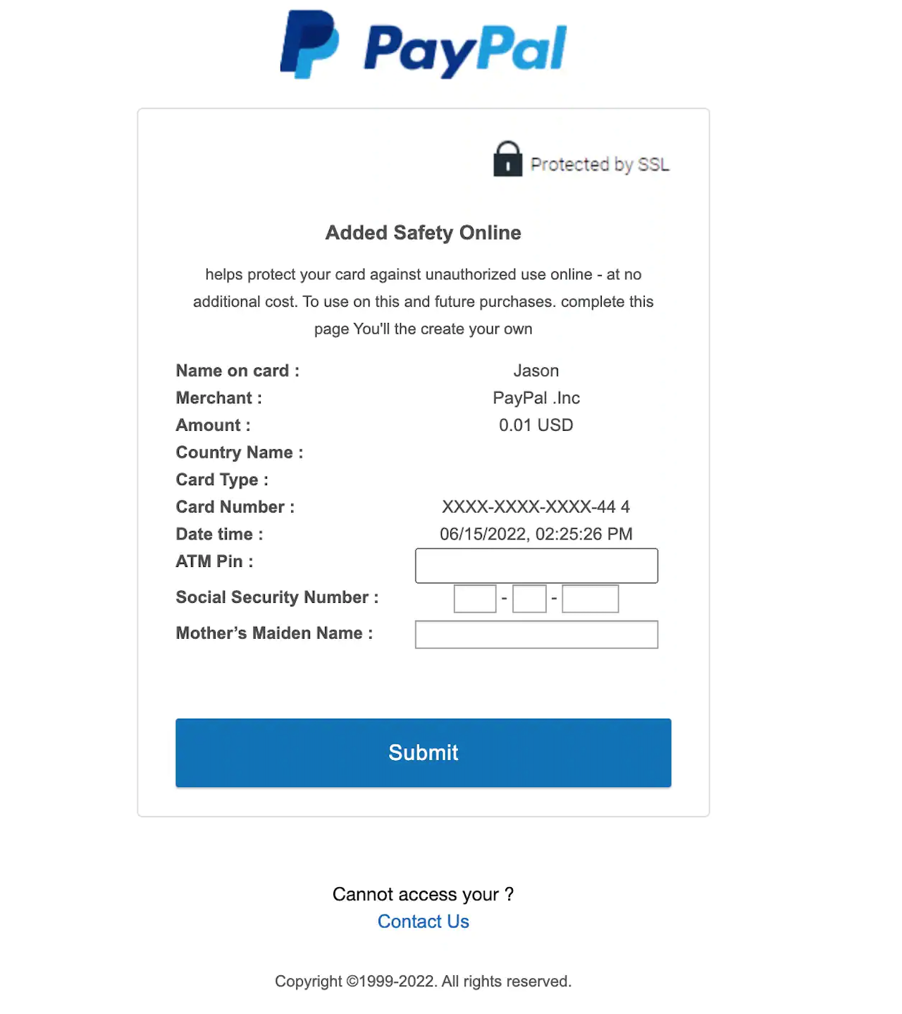 What SSN should I use for a Sandbox test account? | PayPal IN