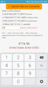 Bitcoin Satoshi => USD