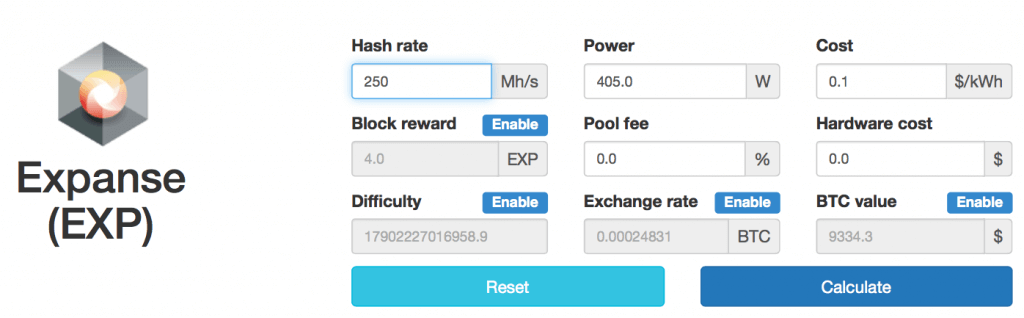 Expanse [EXP] Live Prices & Chart