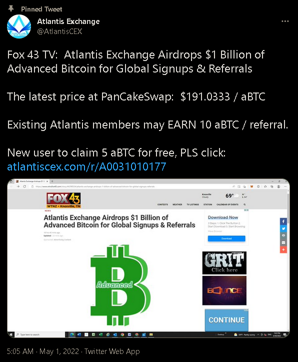Advanced Bitcoin Price Today - ABTC to US dollar Live - Crypto | Coinranking