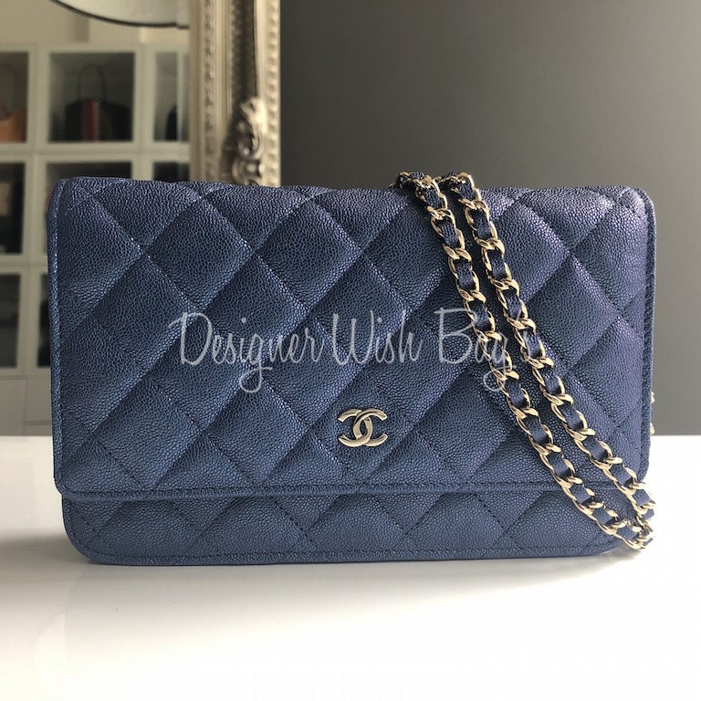 Chanel Navy Blue CC 19 Wallet On Chain – THE CLOSET