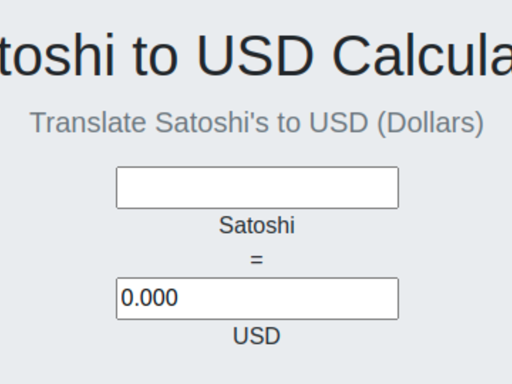 ‎Satoshi Converter on the App Store