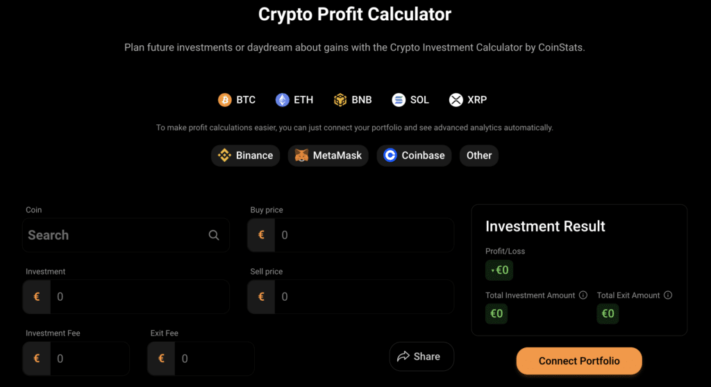 Crypto Profit & Loss Calculator - Calculate PnL