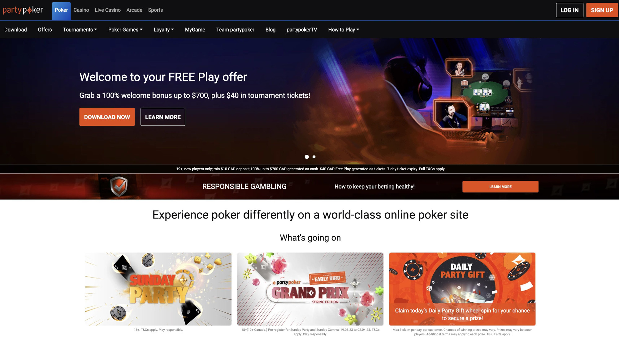 Party Poker HH and tournament summaries