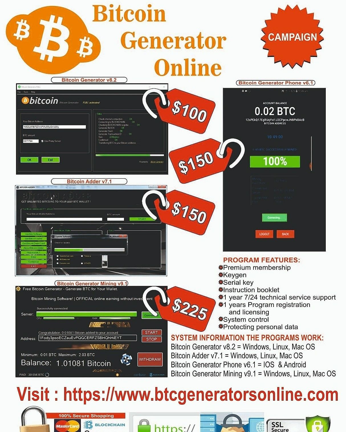 FREE Bitcoins Generator Get Upto $ Of BTC Easy noSURVEY %-WORKING