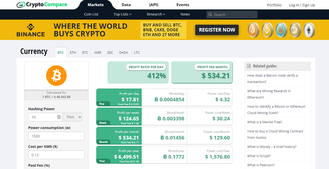 Crypto Profit Calculator - Bitcoin, Ethereum and More