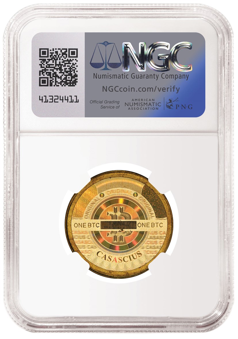 Bitcoin in physical, collectible form sold by Heritage