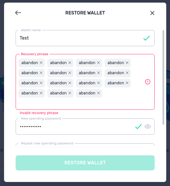 I've lost the seed or recovery phrase for my wallet, what can I do? | Essential Cardano