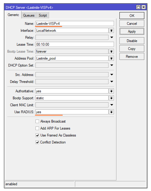 IP Pool Next setup - MikroTik