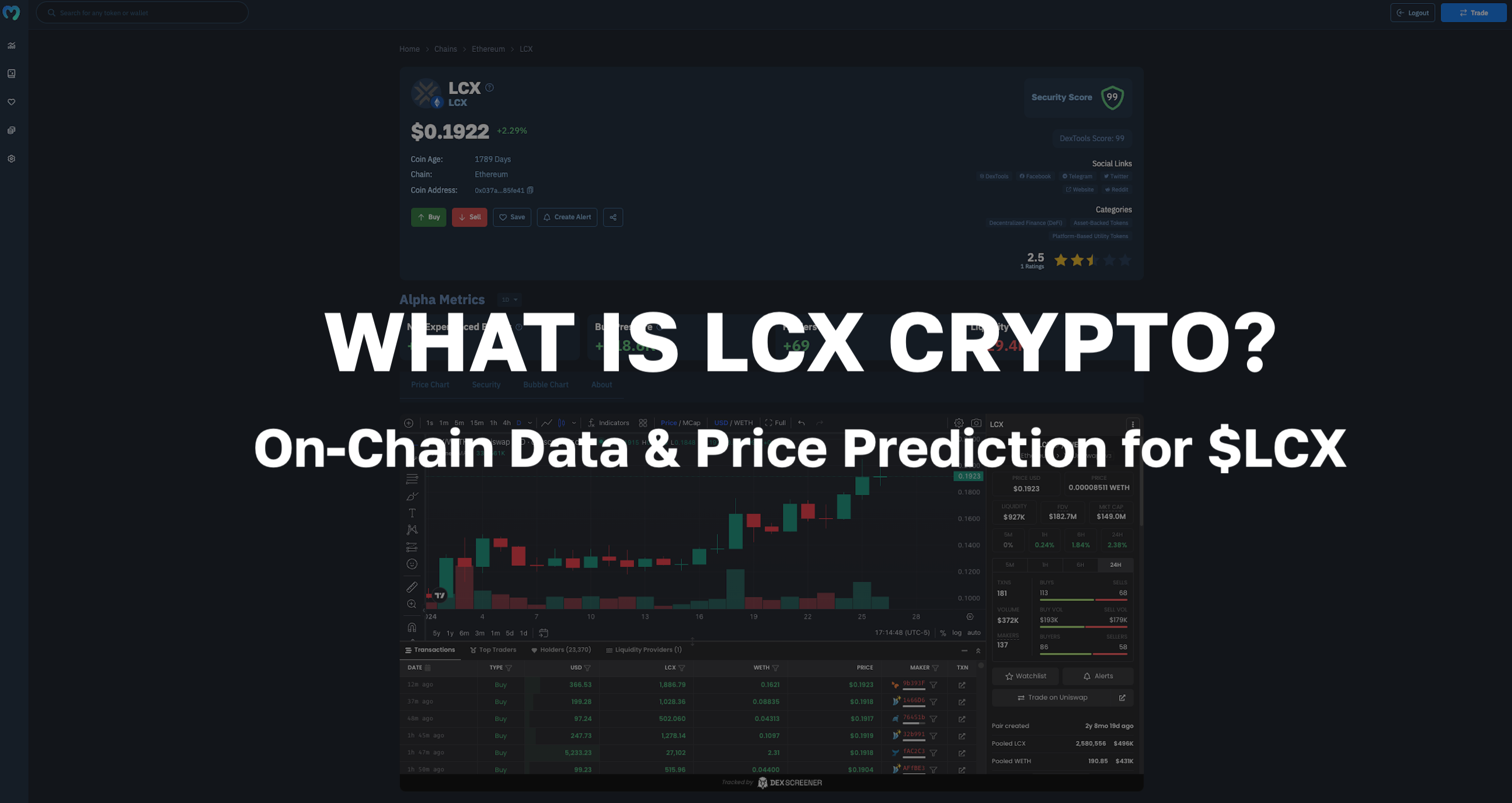 LCX Exchange trade volume and market listings | CoinMarketCap