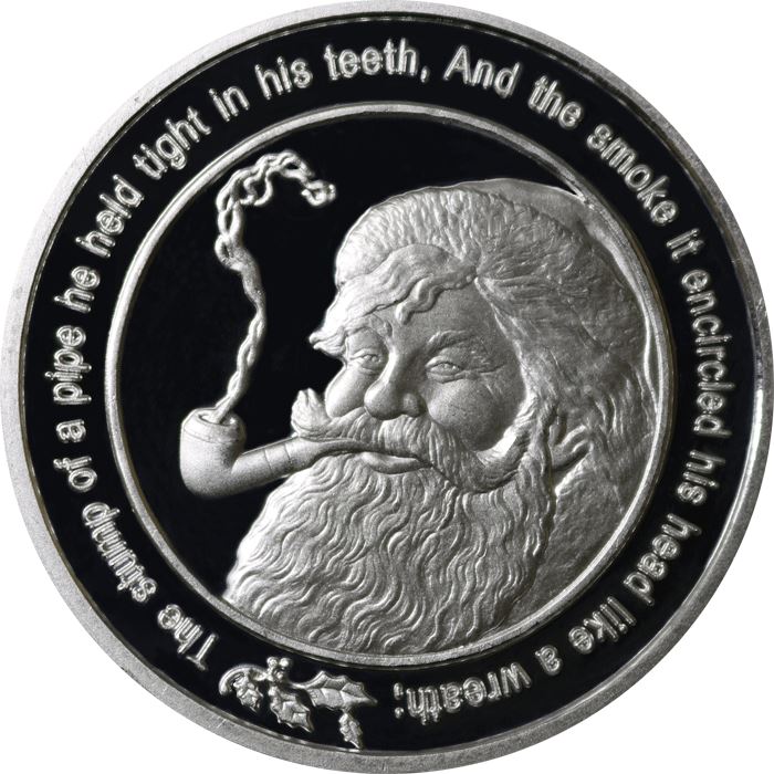 The Night Before Christmas 2oz Silver Antiqued Coloured – cointime.funs - Wynyard Coin Centre