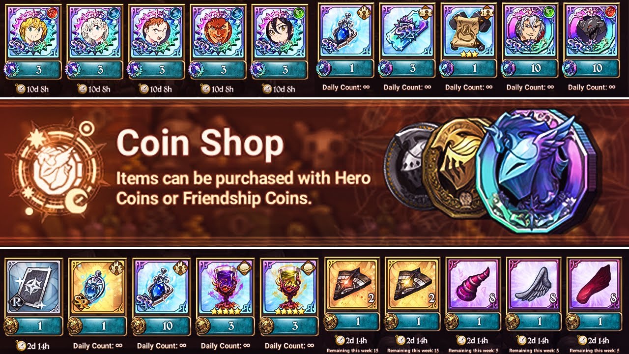 Which Coin Shop Heroes to get first? - The Seven Deadly Sins: Grand ..