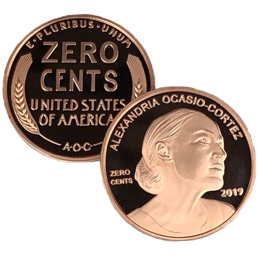 US Treasury honors Ocasio-Cortez with new 'zero cents' AOC coin • Genesius Times