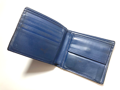 Rossini Blue - Small Bifold Leather Wallet - Republic of Florence