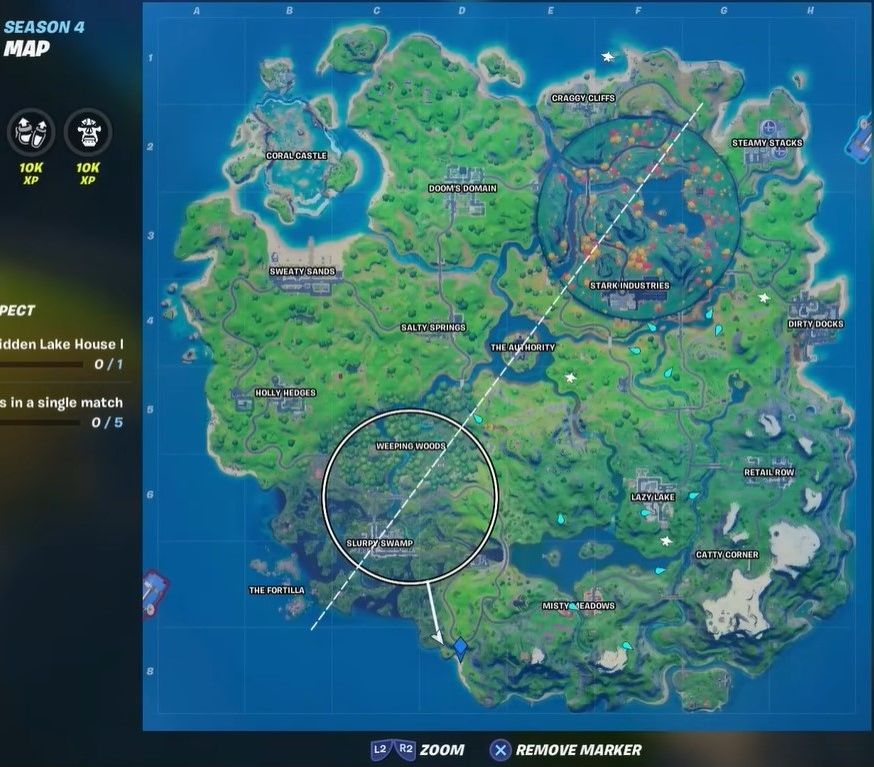 Fortnite: Week 4 XP coins locations - Millenium