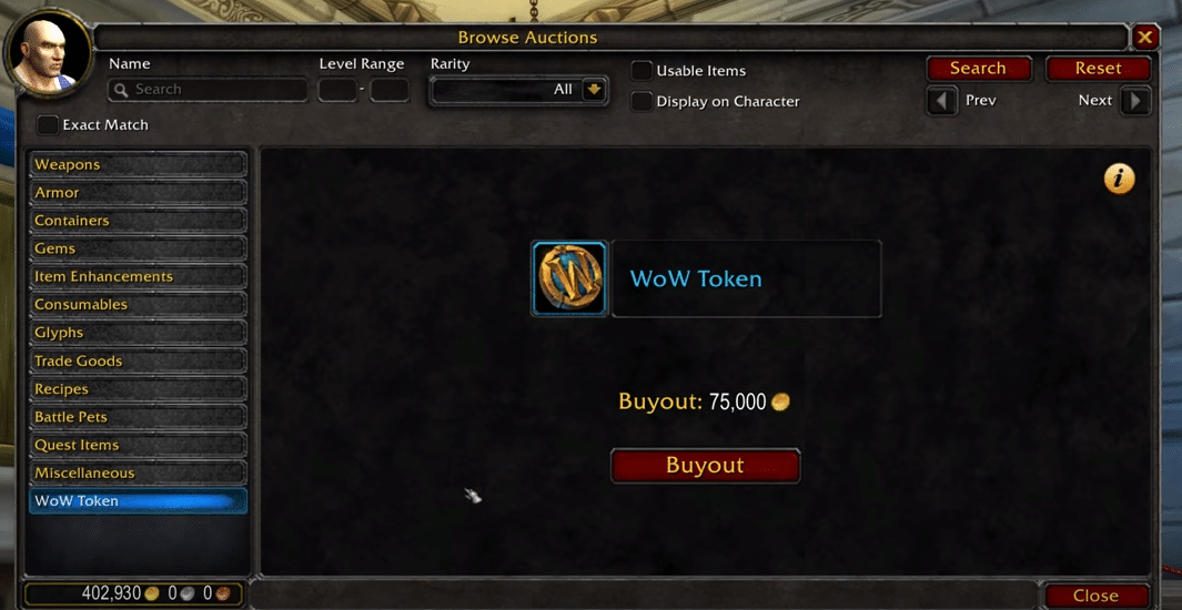 Blizzard Support - Can't Buy a WoW Token with Money