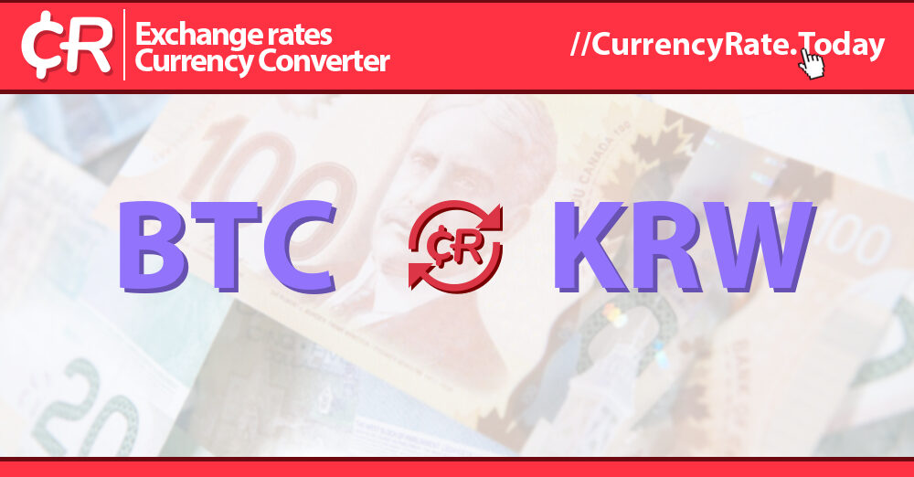 Bitcoin to South Korean Won Exchange Rate Chart | Xe