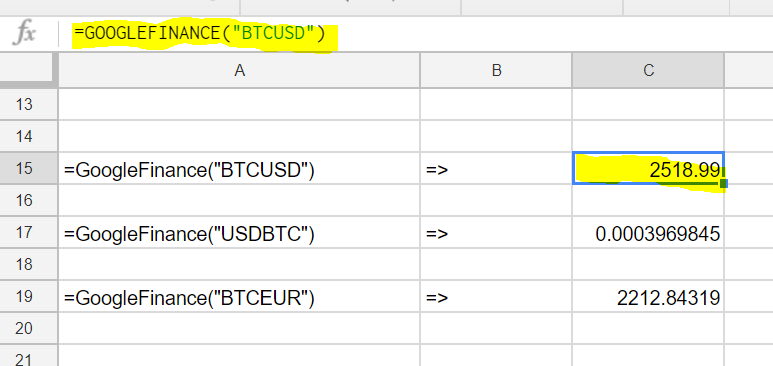 How to get Crypto prices using Google Finance and spreadsheets easy (Updated: ) - Home