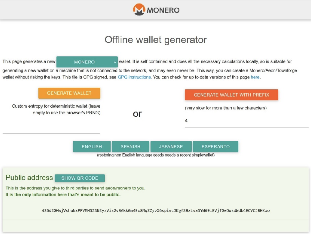 Free Monero QR Code Generator