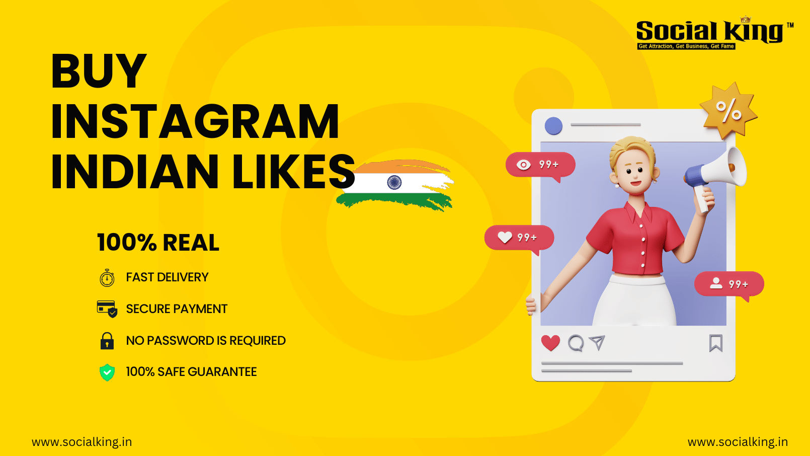 Buy Real Instagram Likes India | Indian Likes at Rs