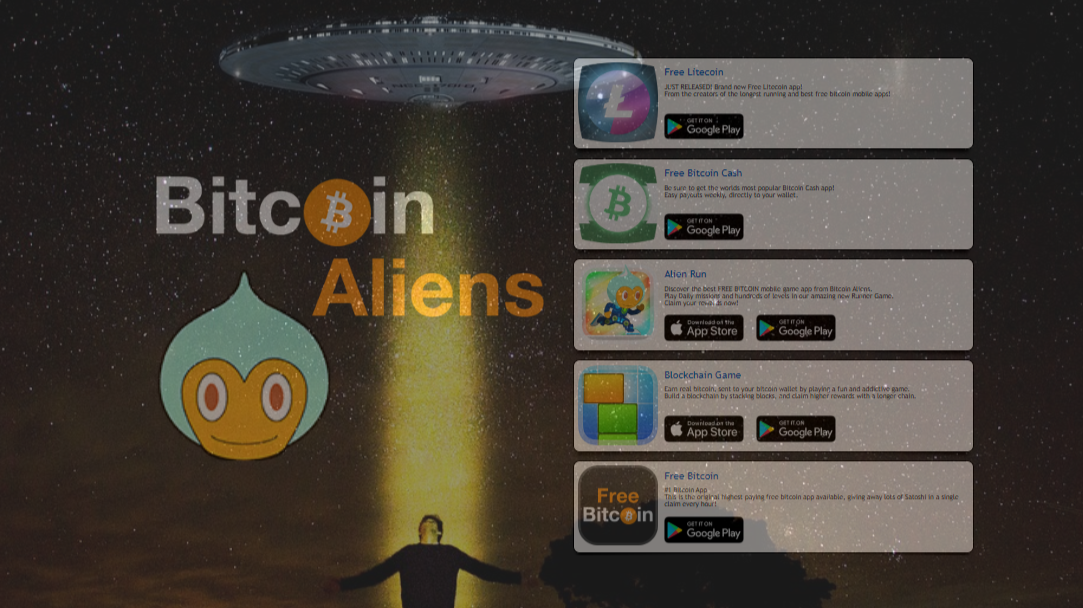 Bitcoin Aliens - Free Bitcoin Apps