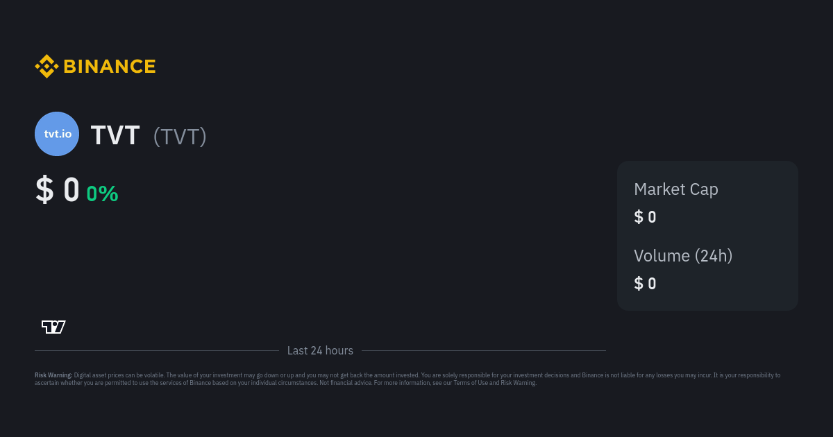 TVT Price Today - TVT Coin Price Chart & Crypto Market Cap