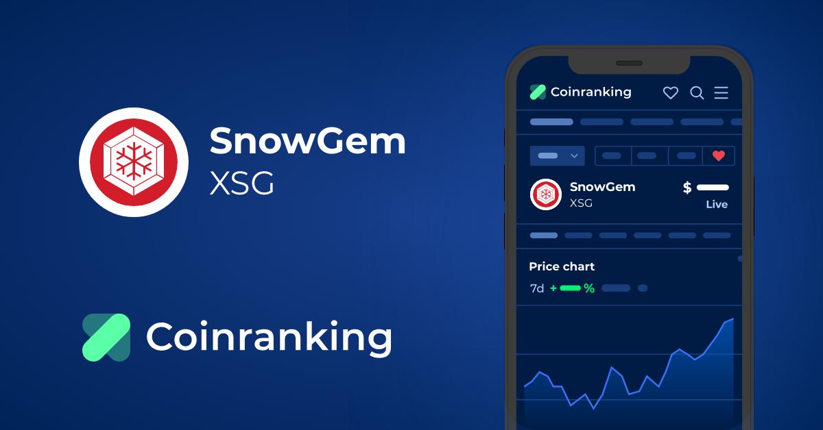 SnowGem (XSG) price, market cap | Chart | COIN