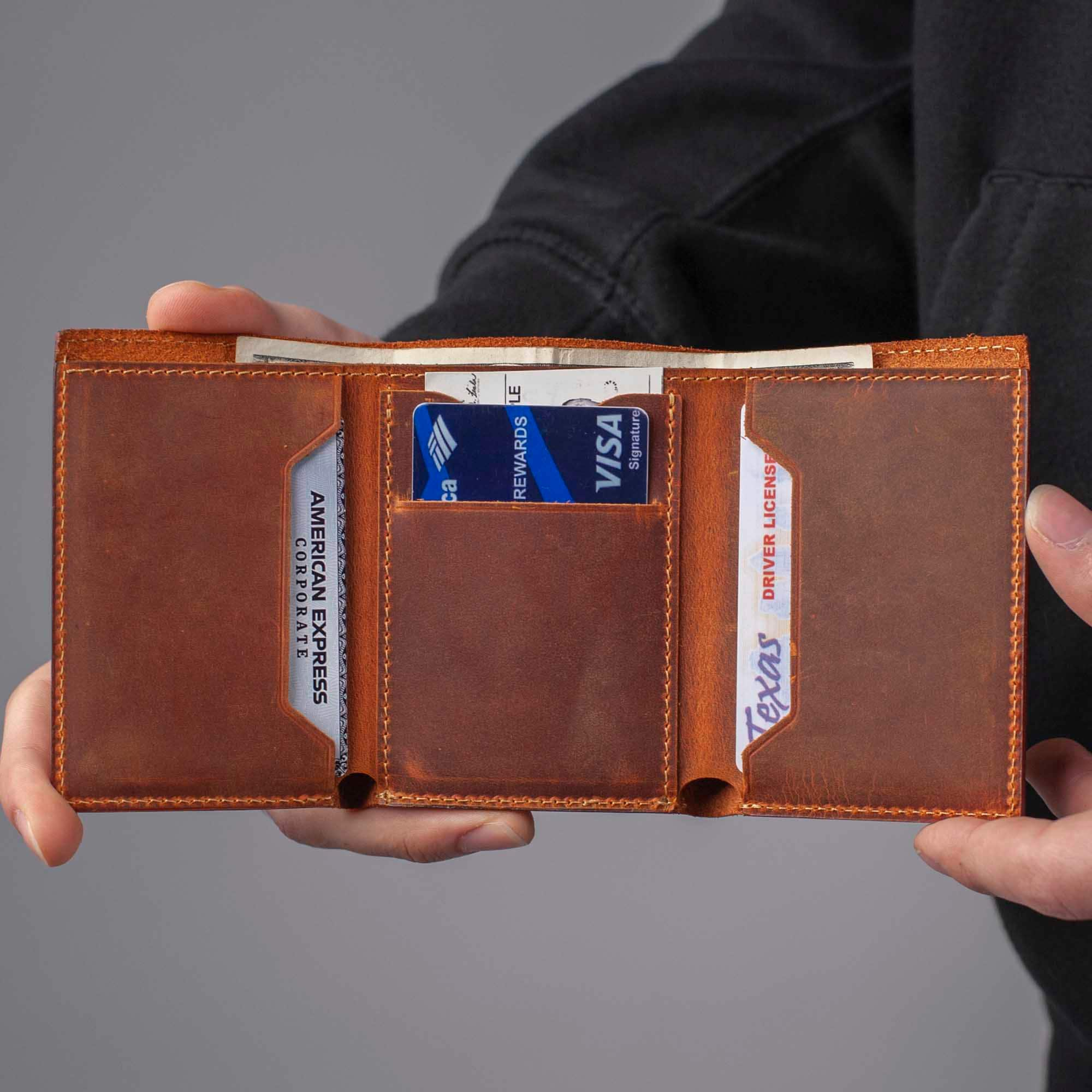 Bifold Leather Wallet For Men - Main Street Forge