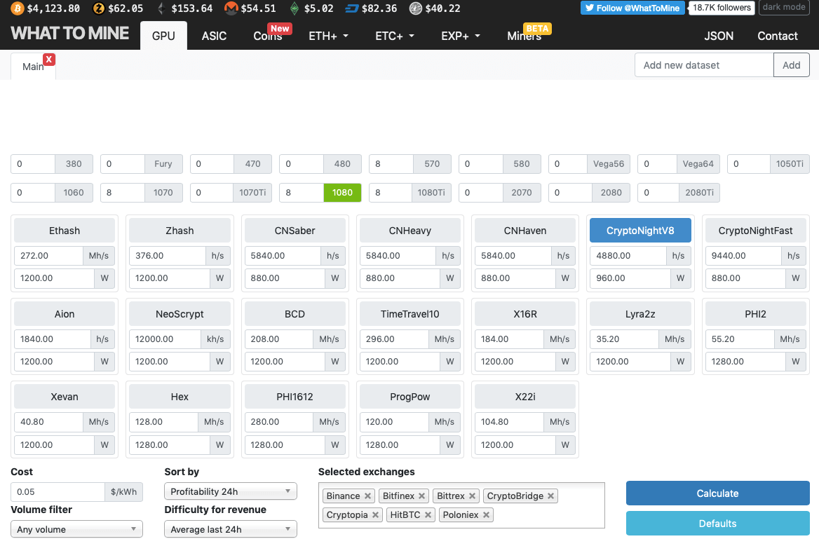 Ethereum (ETH) Mining Calculator & Profitability Calculator - CryptoGround