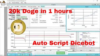 DiceBot Script: $20 Dogecoins Startup