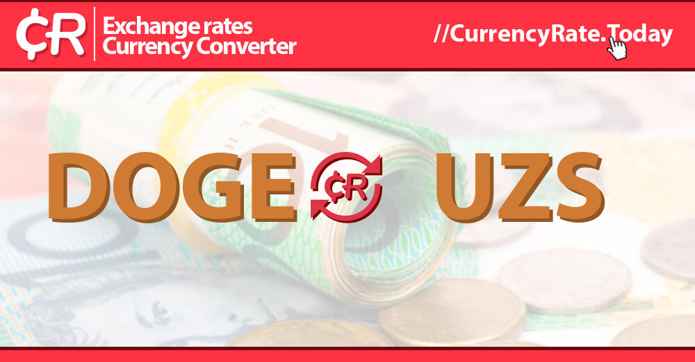 Dogecoin to Usbekischer So'm Conversion | DOGE to UZS Exchange Rate Calculator | Markets Insider