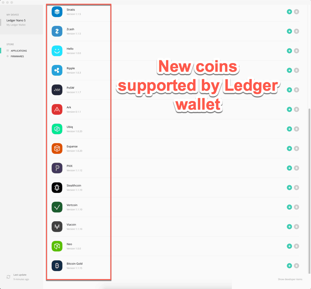 List of coins supported by Ledger Nano X - cointime.fun