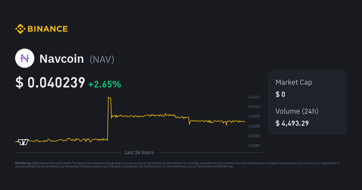 Navcoin Price Today - NAV Coin Price Chart & Crypto Market Cap