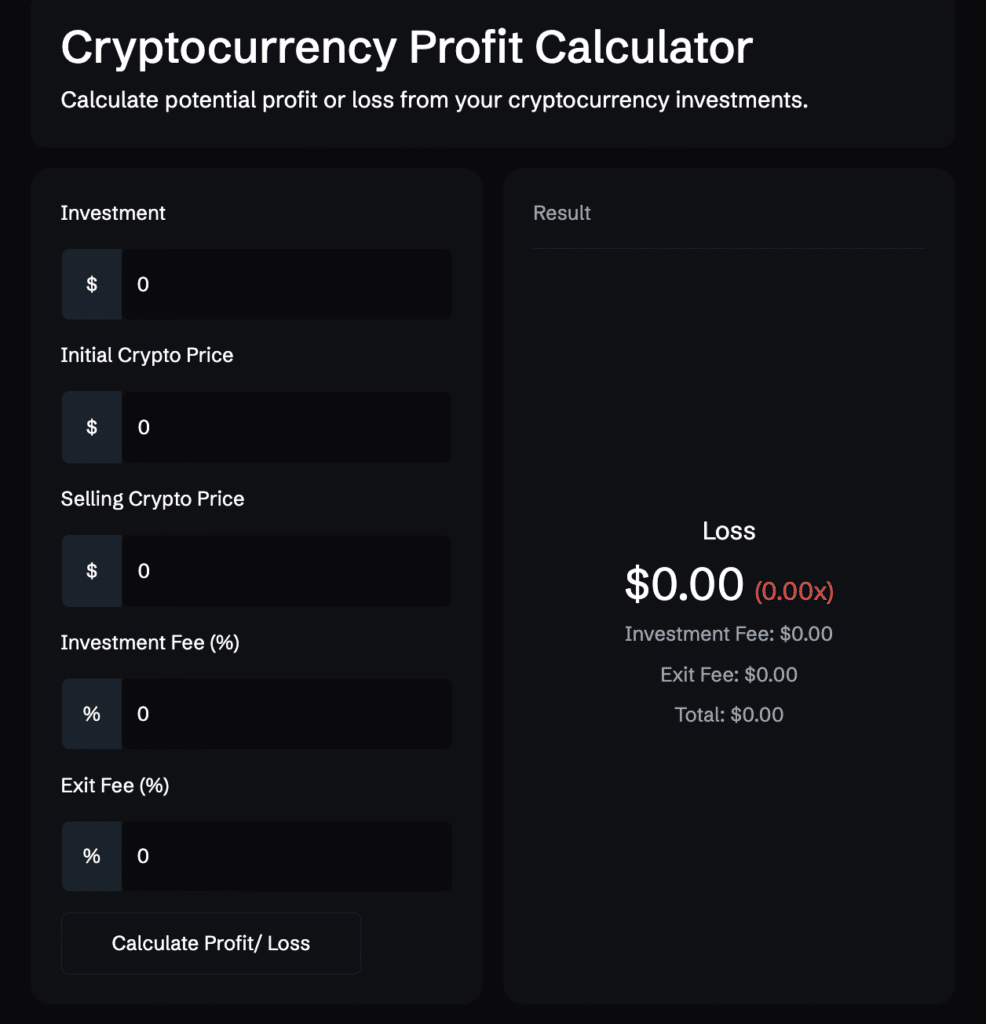 Profit Calculator - cointime.fun