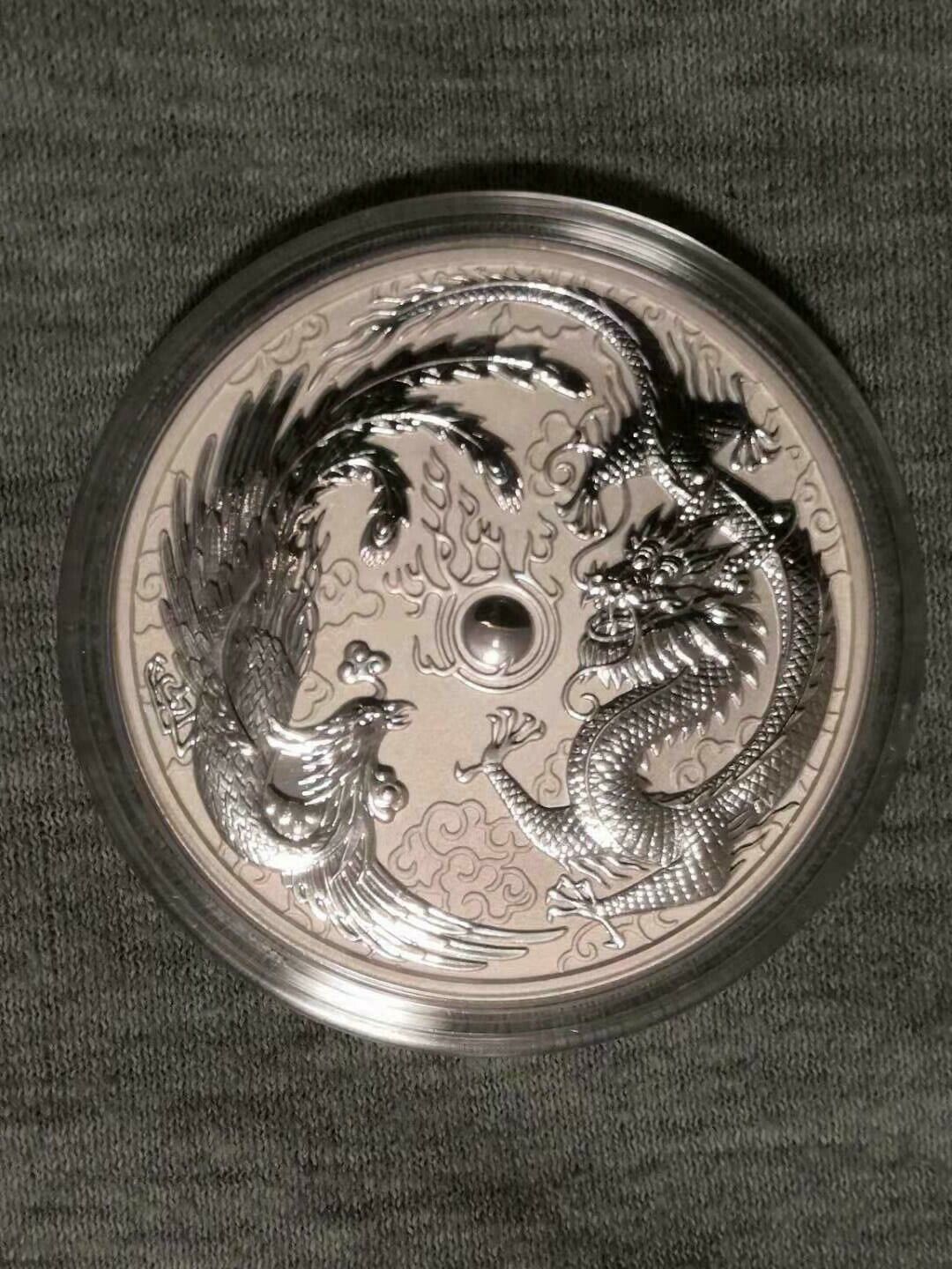 Silver Ounce Dragon and Phoenix, Coin from Australia - Online Coin Club