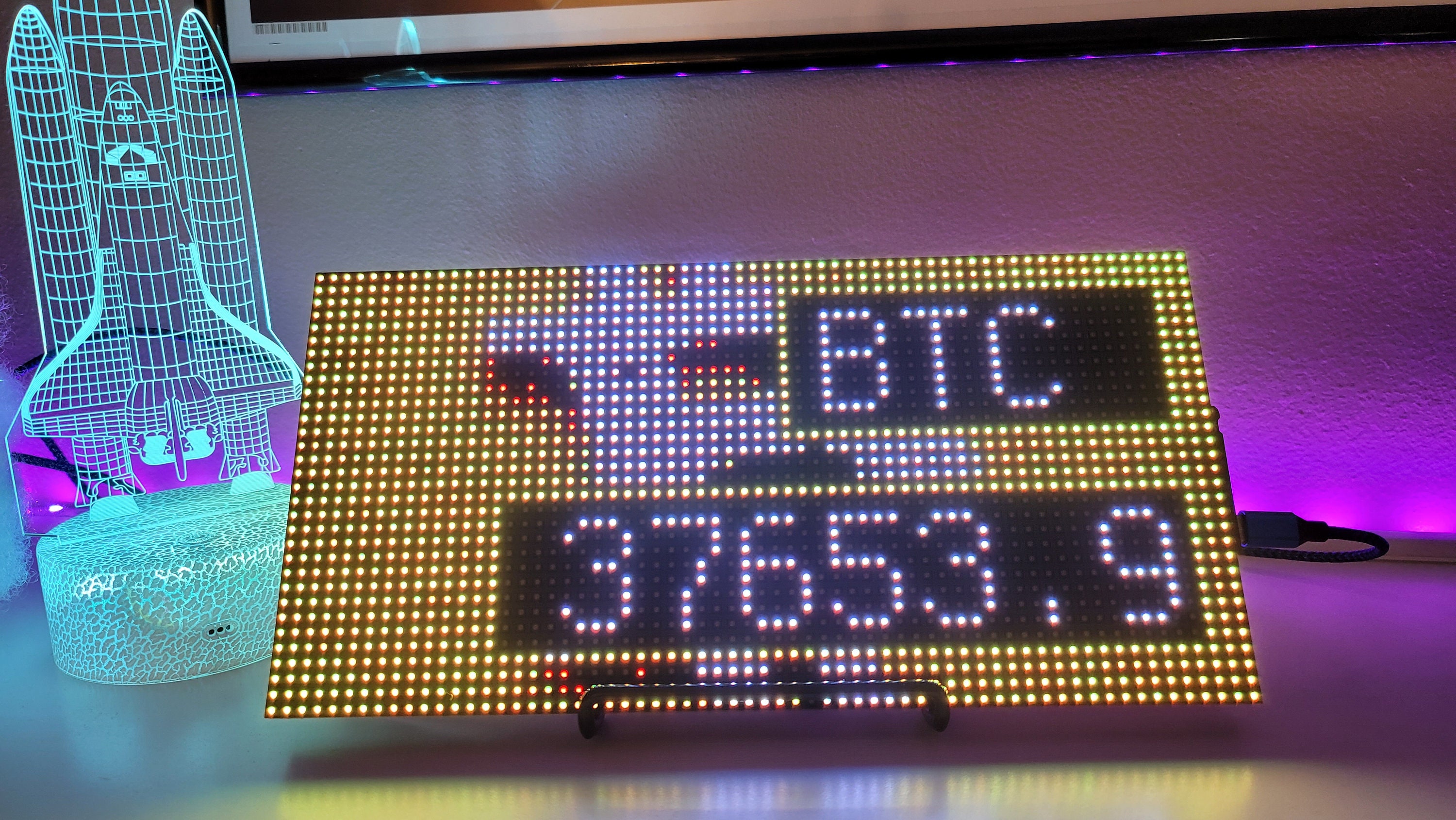 USB Wifi Bitcoin Price Ticker Screen