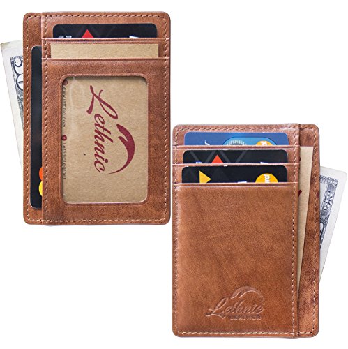 Men Ethnic, Trendy Tan Genuine Leather RFID Wallet - Mini (8 Card Slot – Leather Shop Factory