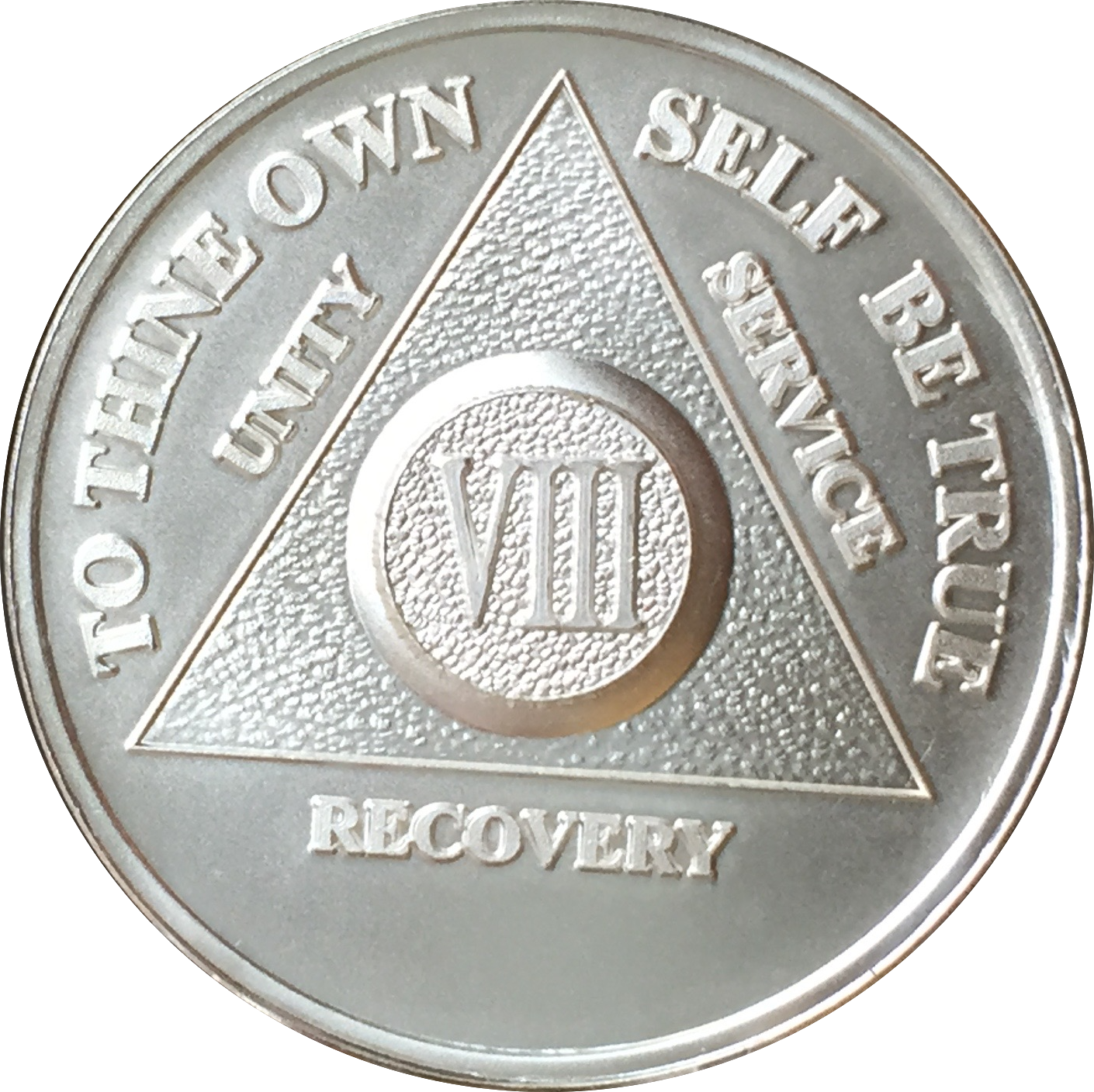 8 Year AA Medallion Fine Silver Sobriety Chip – RecoveryChip