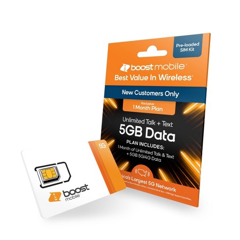 FREE SIM Card | Boost Mobile 2GB Data + Unlimited Talk & Text