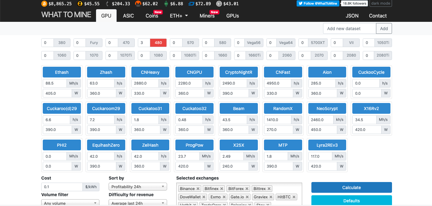 Ethereum (ETH) Mining Calculator & Profitability Calculator - CryptoGround