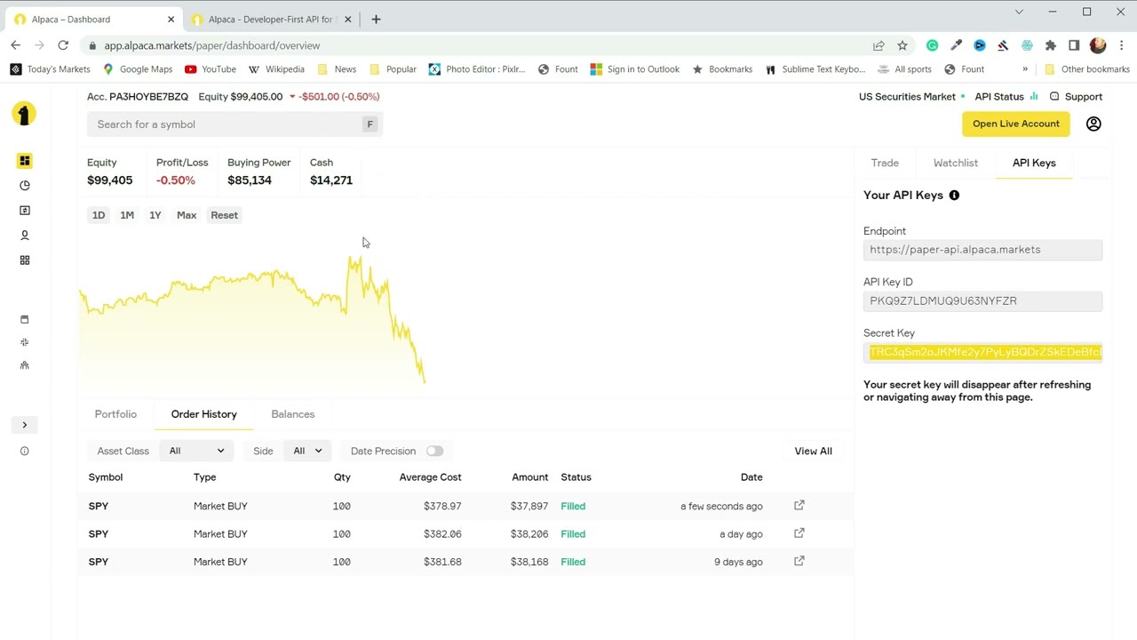 alpaca-trading-algorithm · PyPI