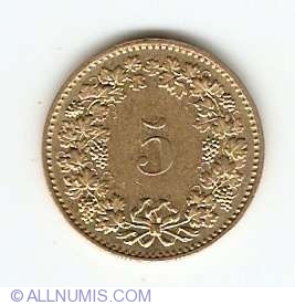 5 rappen , Switzerland - Coin value - cointime.fun